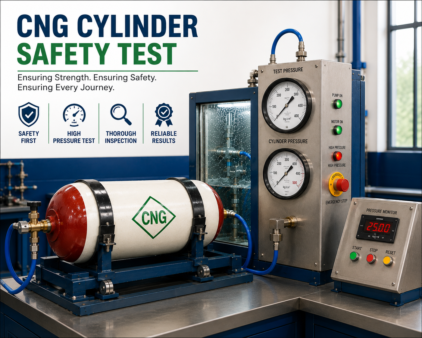 CNG Cylinder Safety Test in Baramati, Solapur, Pune